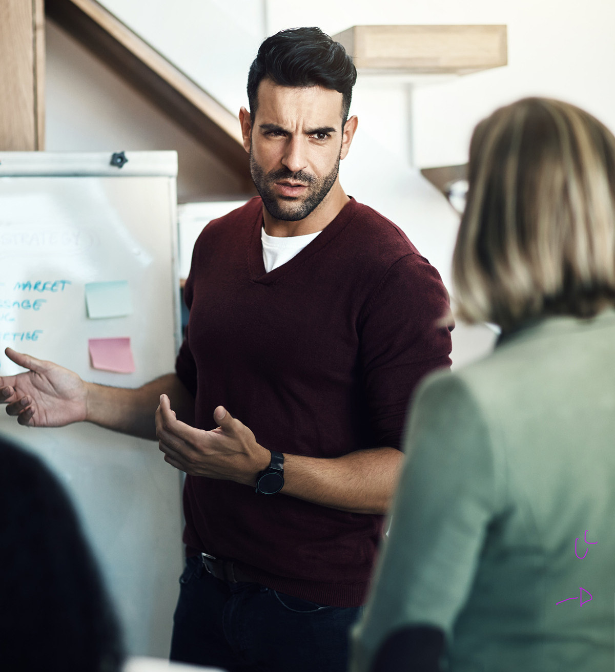 Serious pensive male engineer keeps pen and notebook in hands, plans meeting. Link: https://www.freepik.com/free-photo/serious-pensive-male-engineer-keeps-pen-notebook-hands-plans-meeting_9879797.htm#from_view=detail_alsolike