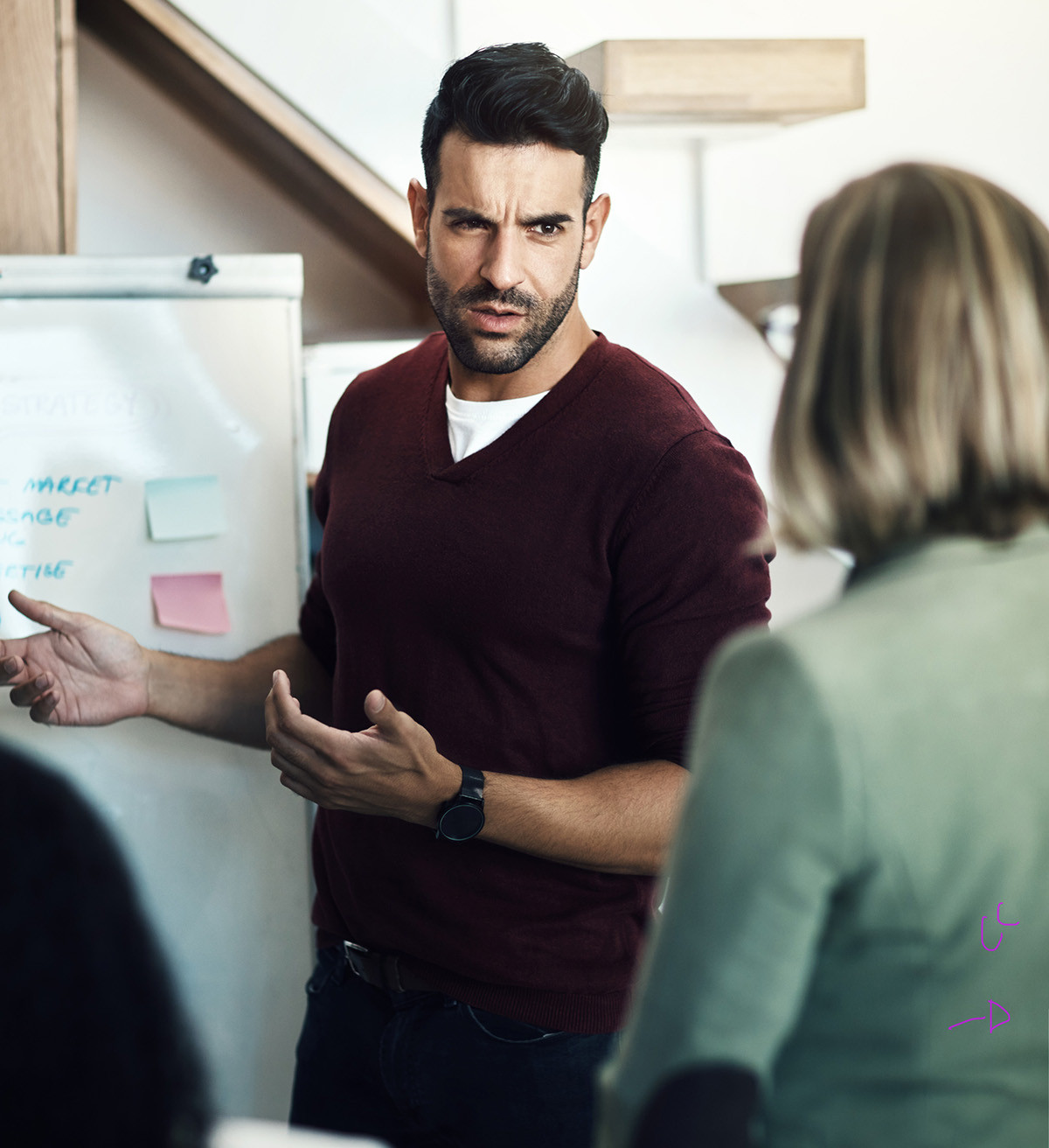 Serious pensive male engineer keeps pen and notebook in hands, plans meeting. Link: https://www.freepik.com/free-photo/serious-pensive-male-engineer-keeps-pen-notebook-hands-plans-meeting_9879797.htm#from_view=detail_alsolike